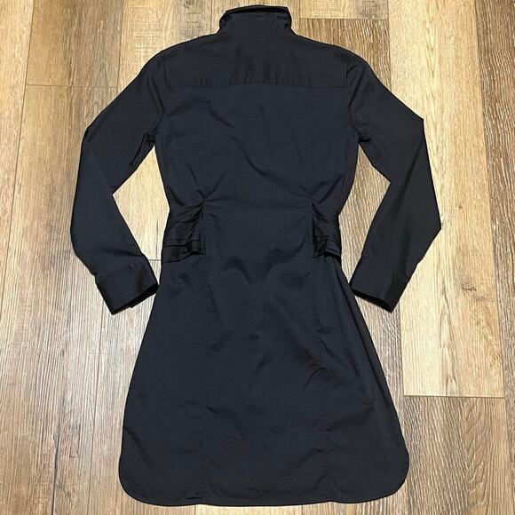 Untuckit Angelina Shirt Dress Womens 2 MIDI Black Cotton Stretch Business Travel - Picture 4 of 8